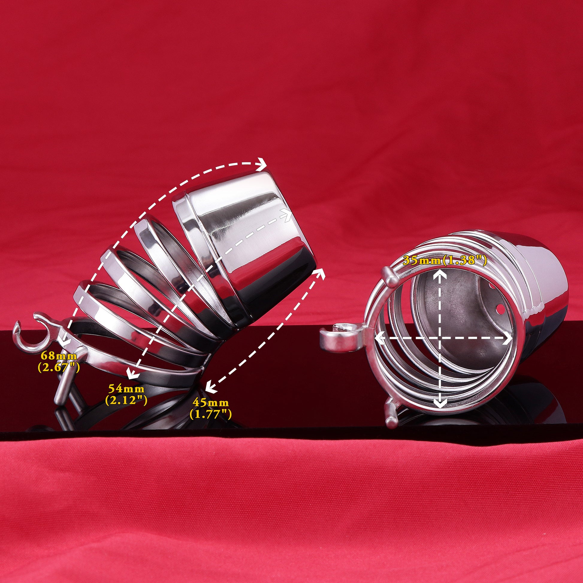 Male Lid Shower Belt Full Close Chastity Cage, F3084 - FRRK