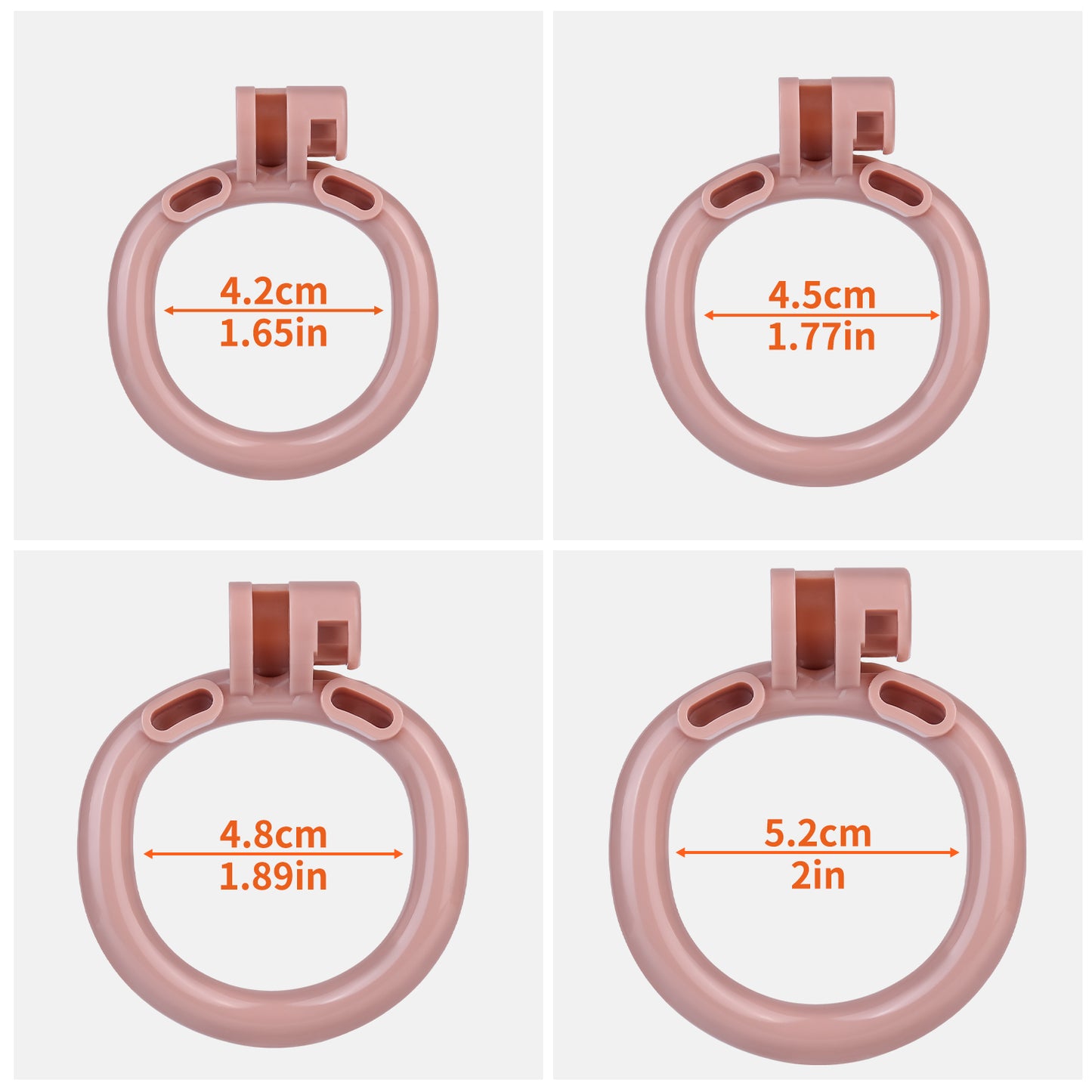 ABS Resin Realistic Dick Chastity Cage – Inverted Type AS036