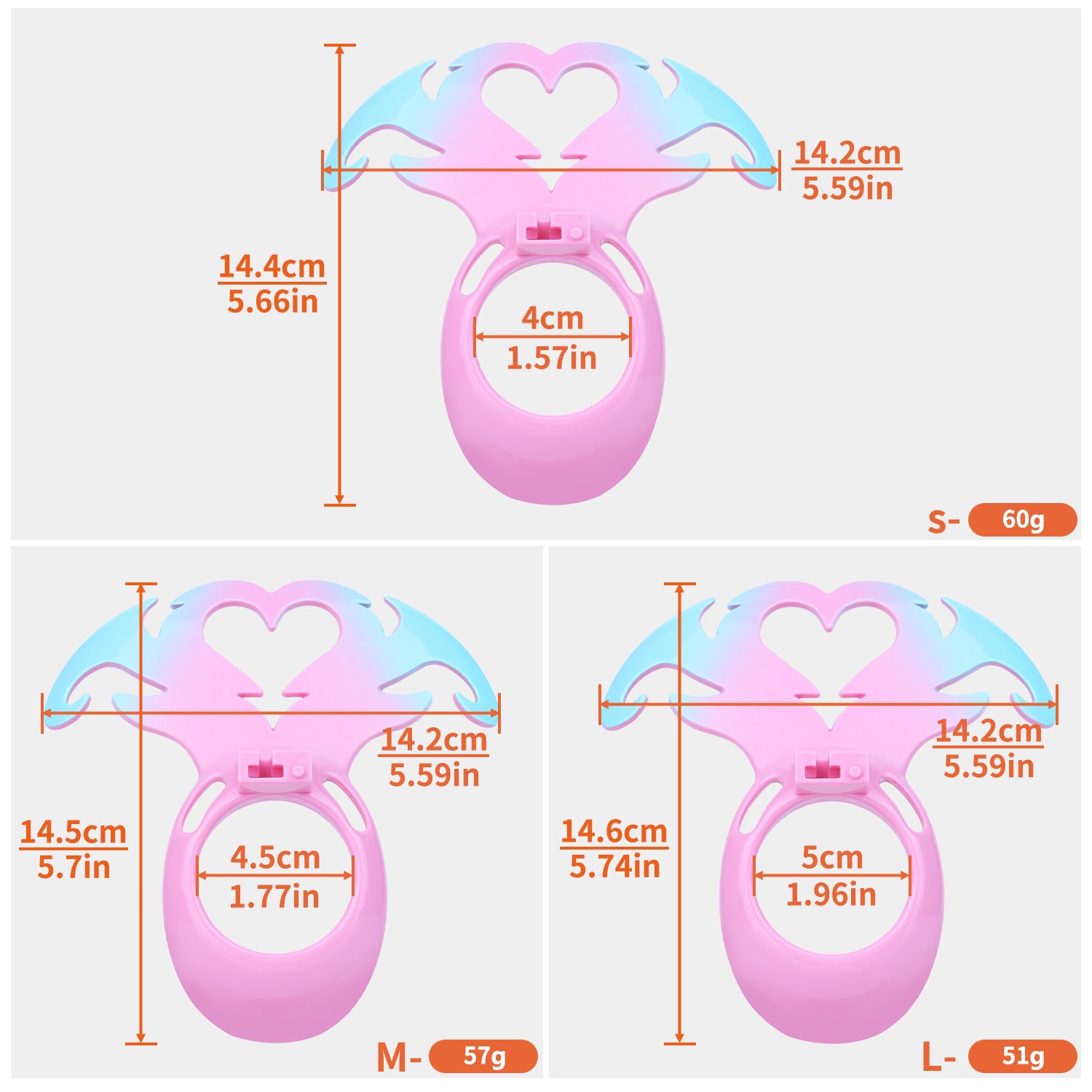 Succubus Rhinestone Dual Cock Ring Chastity Cage | AS211