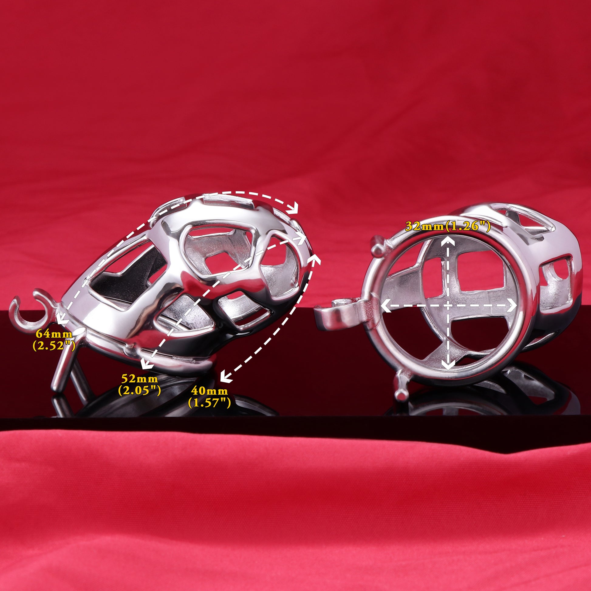 Stainless Steel Metal Small Mamba Male Chastity Cage, F3153 - FRRK