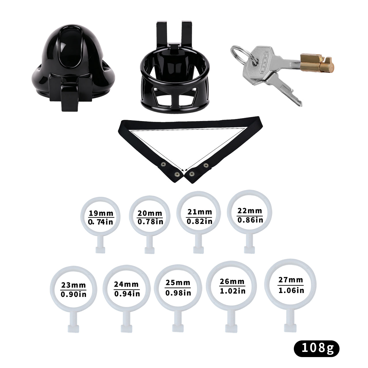 ABS Resin Shaft-Only Chastity Cage | F348A