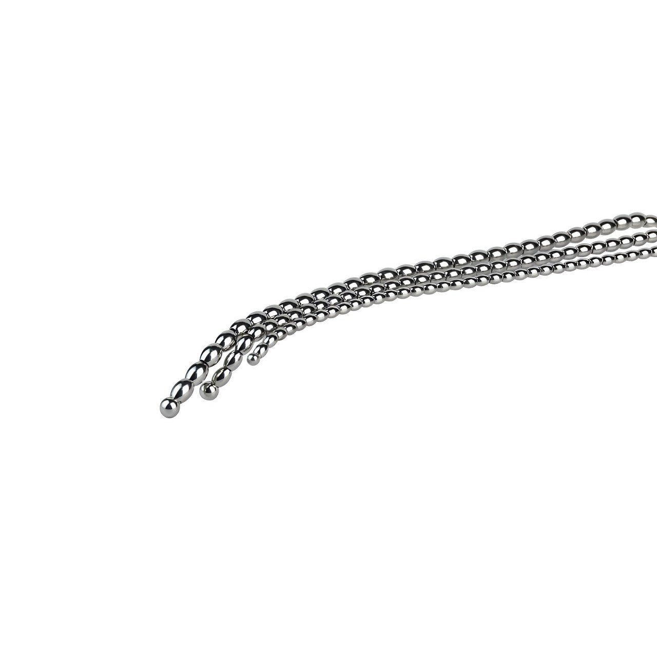 Metal Soft Urethral Sounds Penis Plug with Chain - Oval shaped | F3222 - FRRK