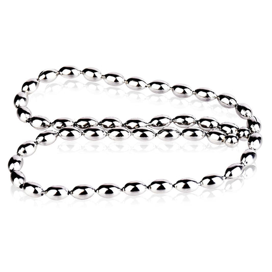 Metal Soft Urethral Sounds Penis Plug with Chain - Oval shaped | F3206 - FRRK