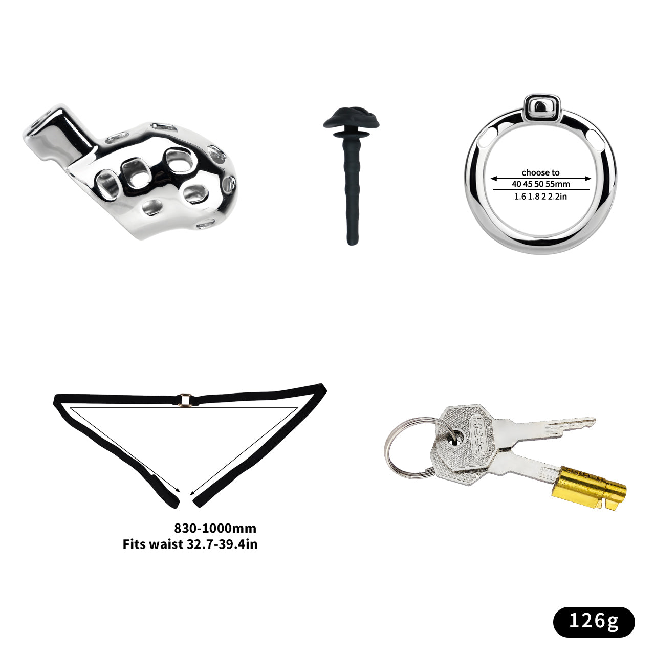 Aluminum Alloy Chastity Cage