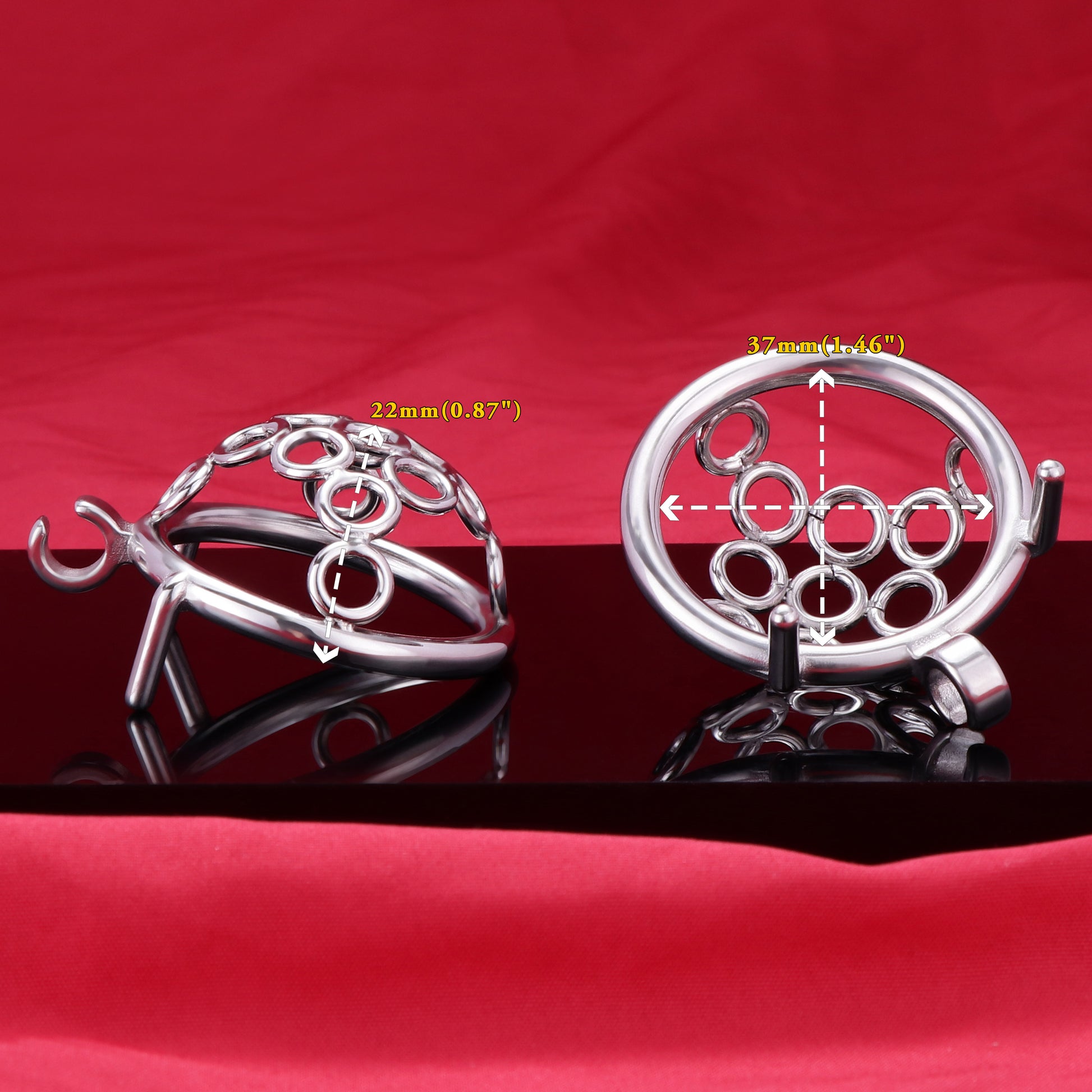 Welded Circles Chastity Cage, F3172 - FRRK