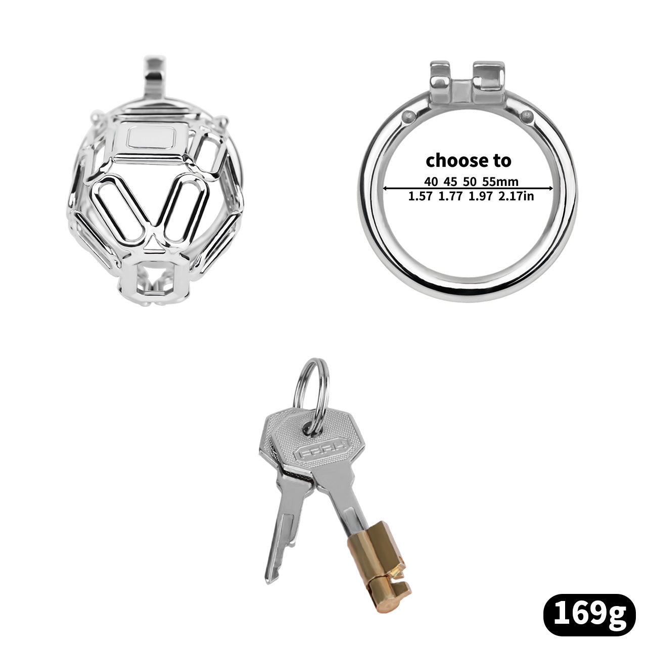 Topology Square Chastity Cage - Large Size | F318A