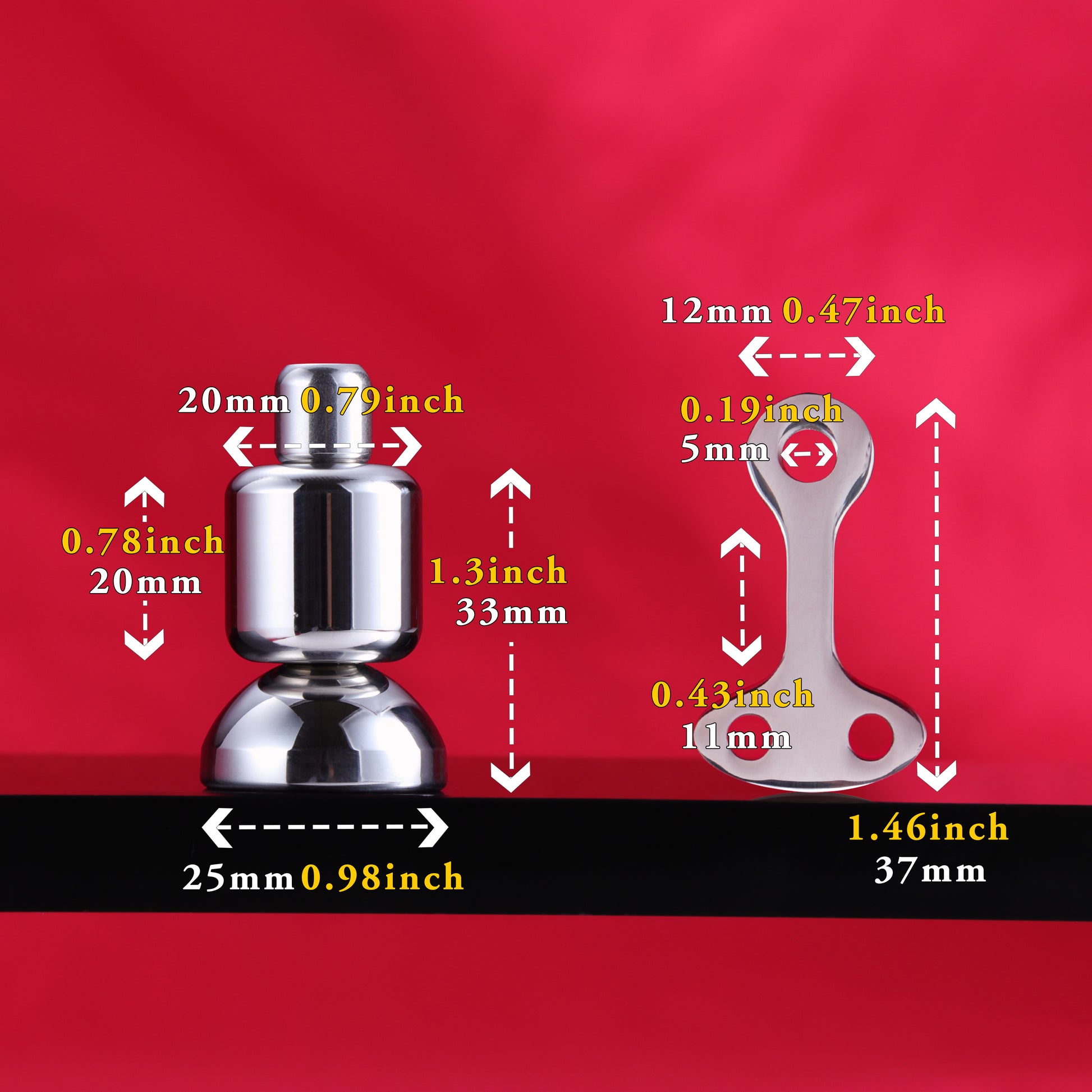 Flat Inverted Chastity Cage With Dildo, F3404 - FRRK