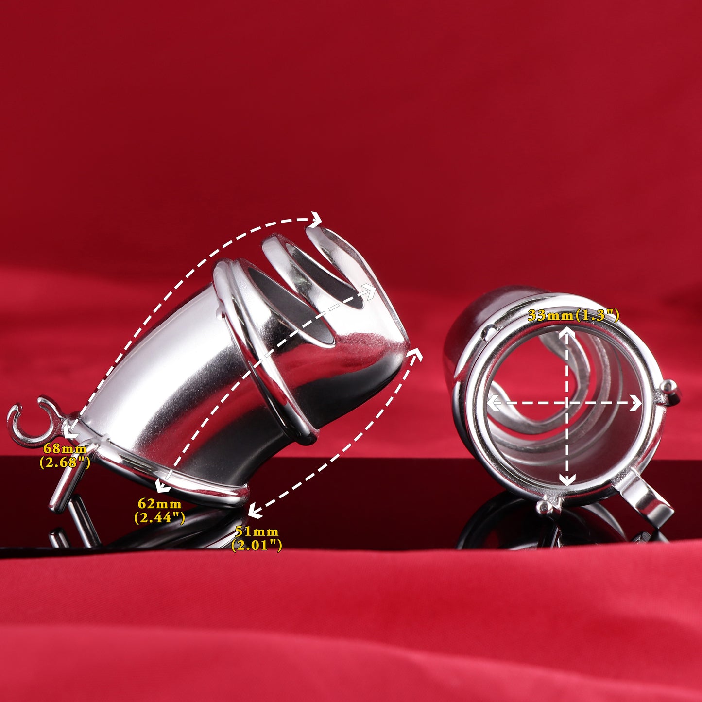 Top Split Open Male Chastity Cage, F3057 - FRRK