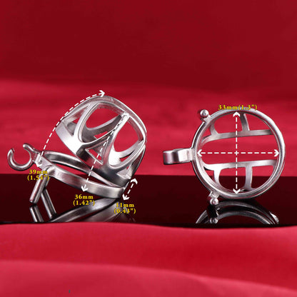 Male Top Split Open Chastity Cage, F3040 - FRRK