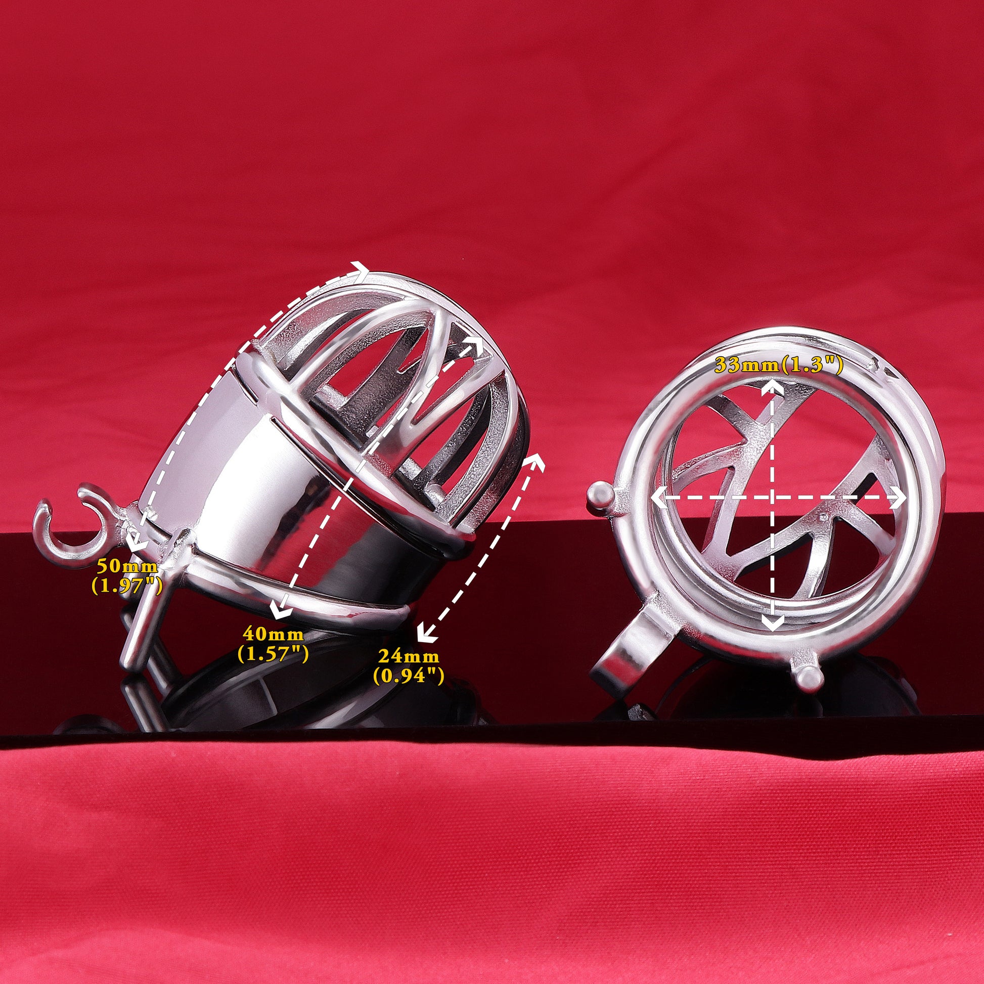 Male Chastity Cage Front Half-Moon Opening, F3094 - FRRK