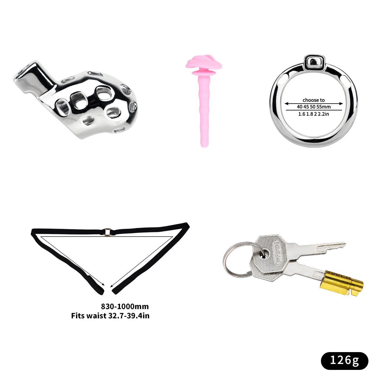 Aluminum Alloy Chastity Cage