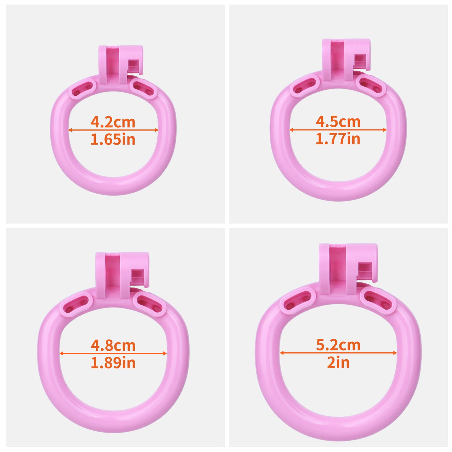 ABS Resin Rhinestone Inverted Pussy Chastity Cage | AS604