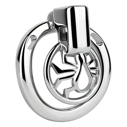 Night Silver Spider Chastity Cage | F328A