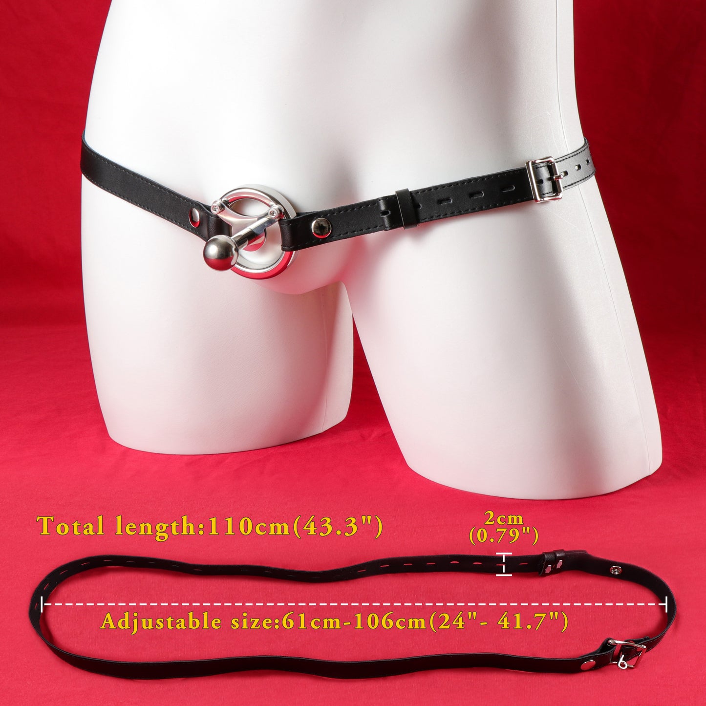 Inverted Negative Long Bar Ball Flat Chastity Cage, F3165 - FRRK