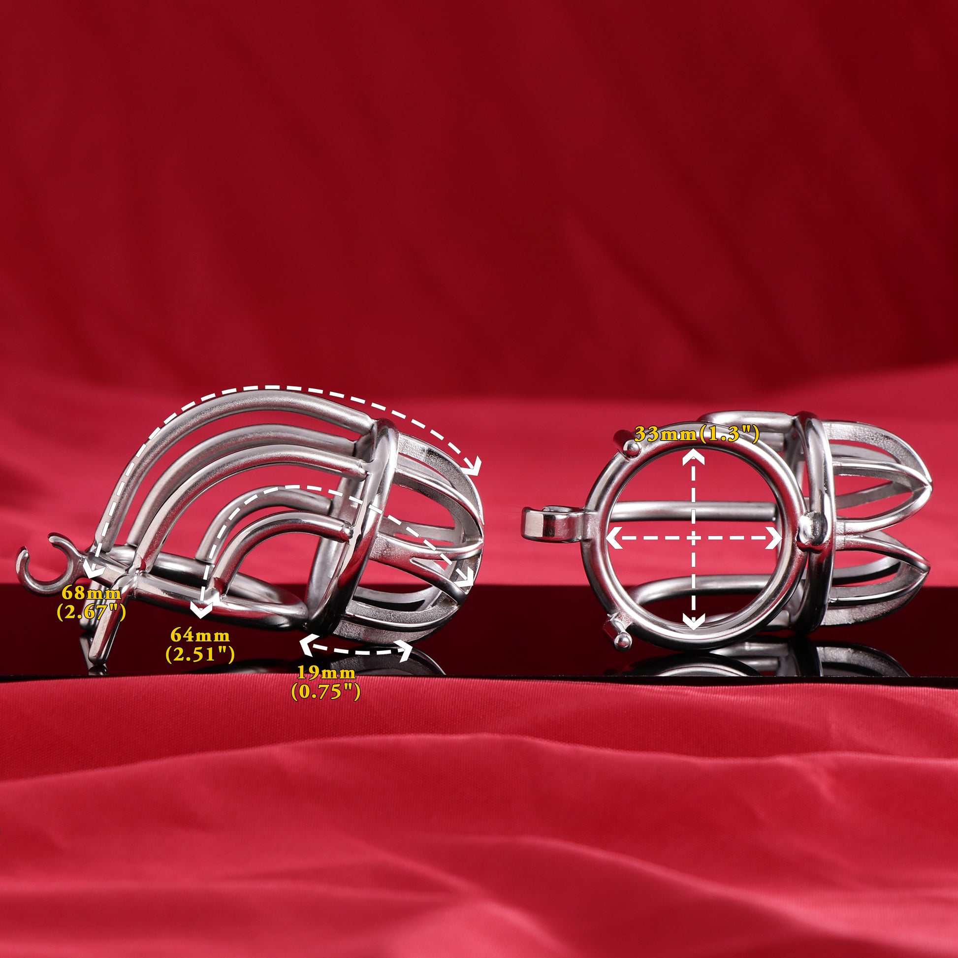 Tiny Dangling cock cage, Curve Chastity Cage Device, F3046 - FRRK