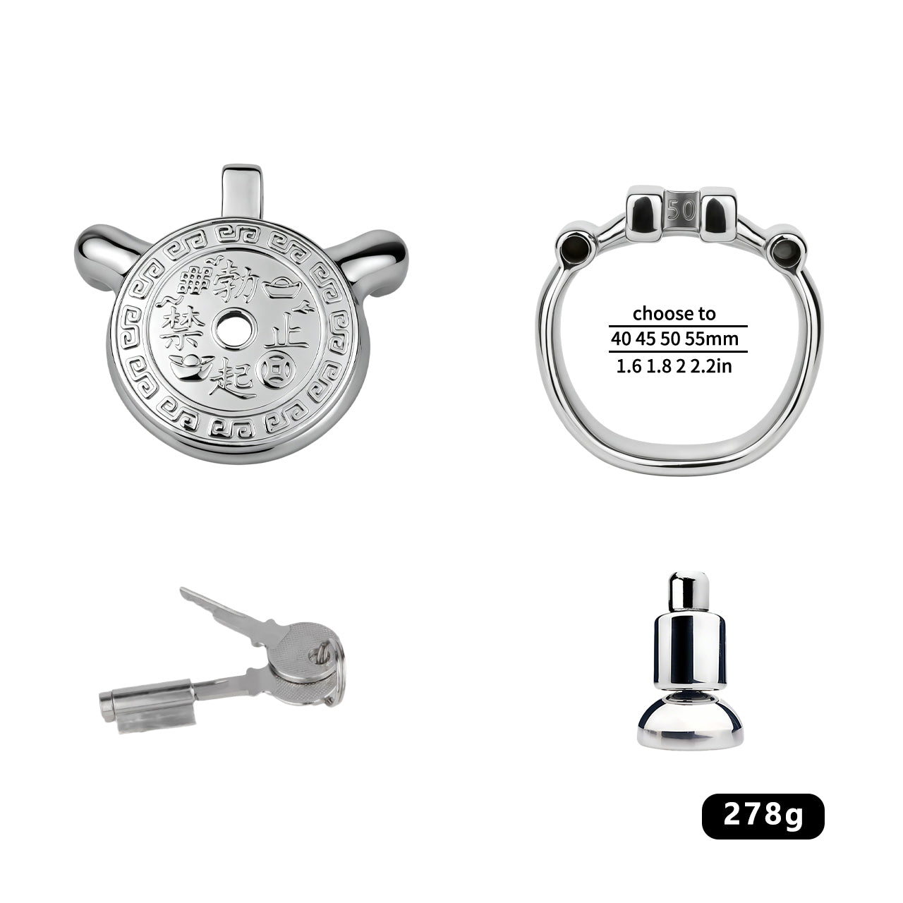 Heavy-Duty Flat Chastity Cage | F343A