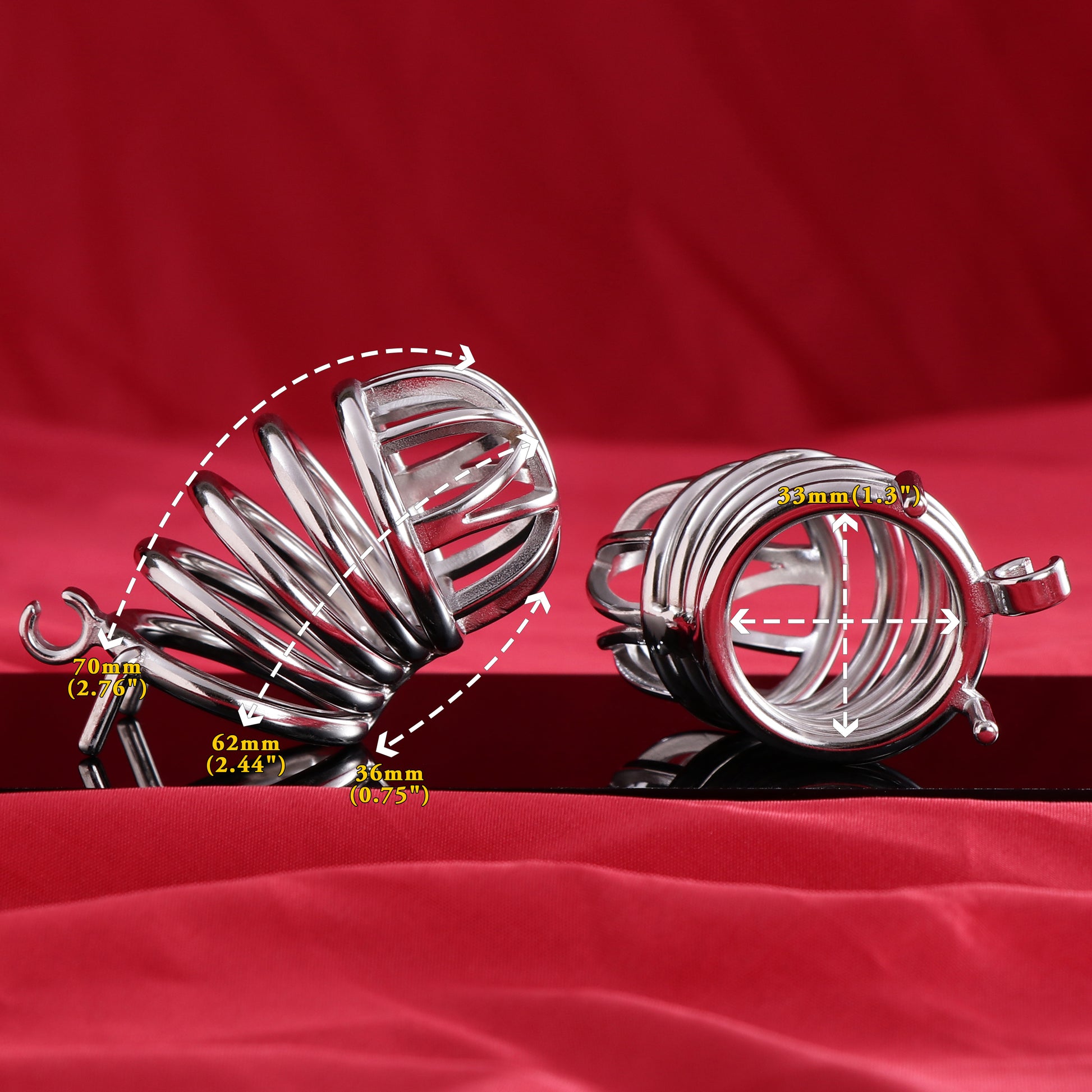 Male Top Split Open Chastity Cage, F3047 - FRRK