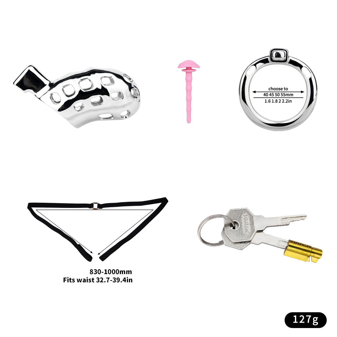 Aluminum Alloy Chastity Cage