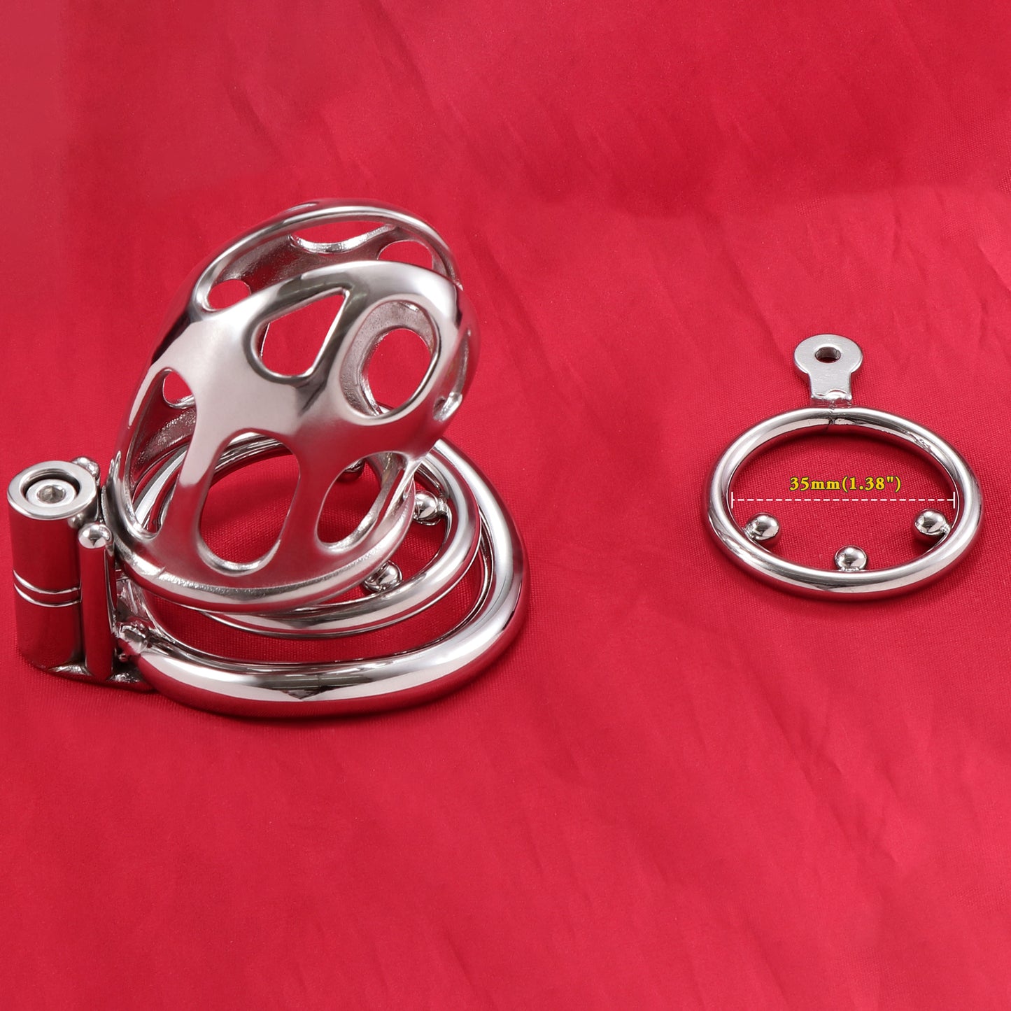 Split-Front Open Chastity Cage Allen Wrench Lock, F3155 - FRRK