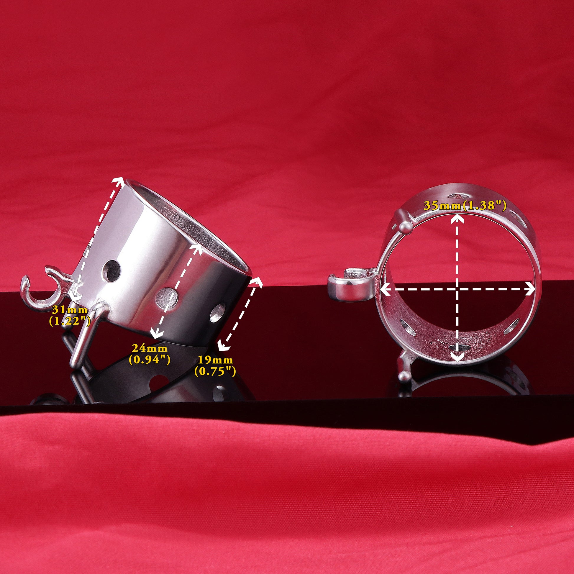 Split-Front Opening Male Chastity Cage, F3098 - FRRK