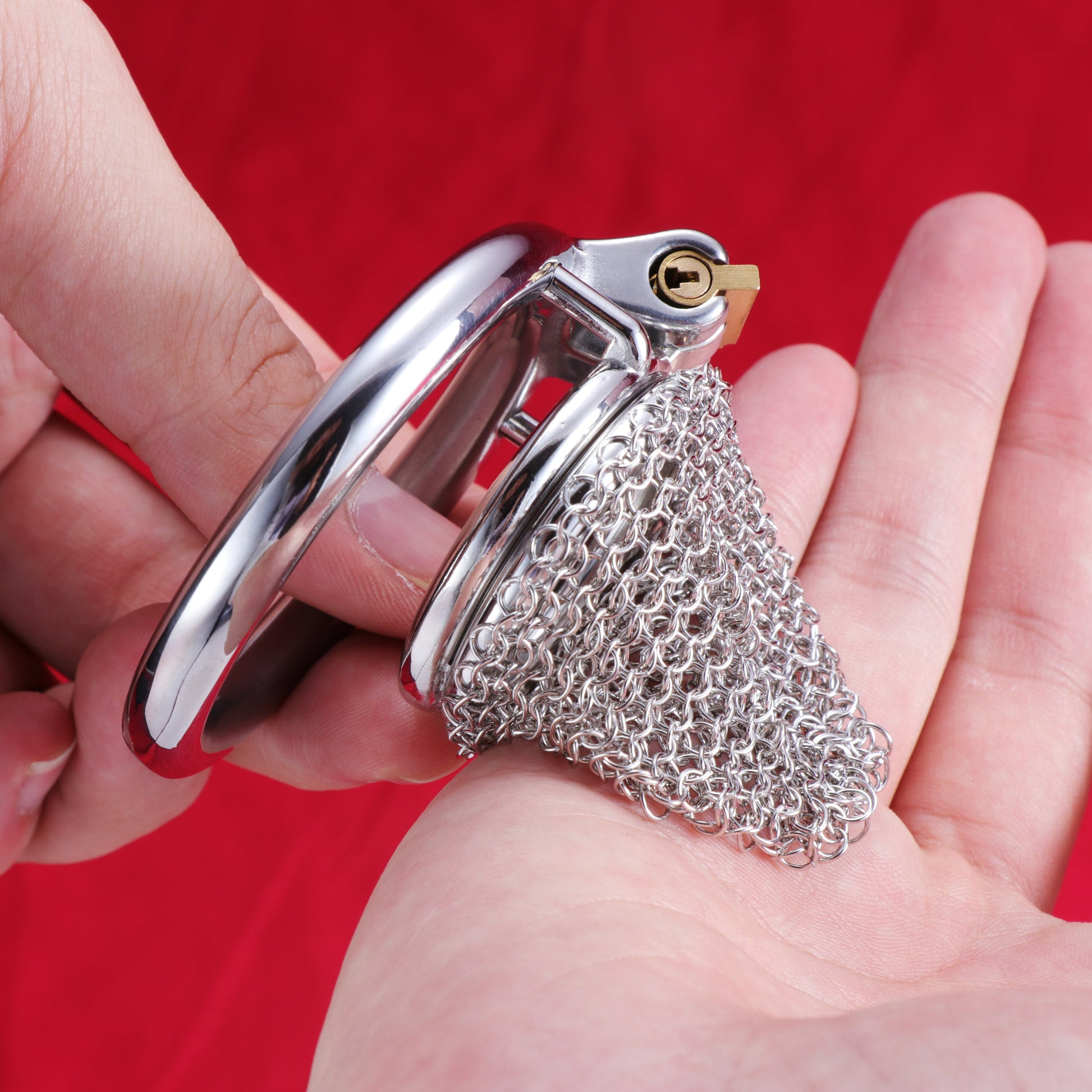 Nano Metal Mesh Chastity Cage, F3198 - FRRK