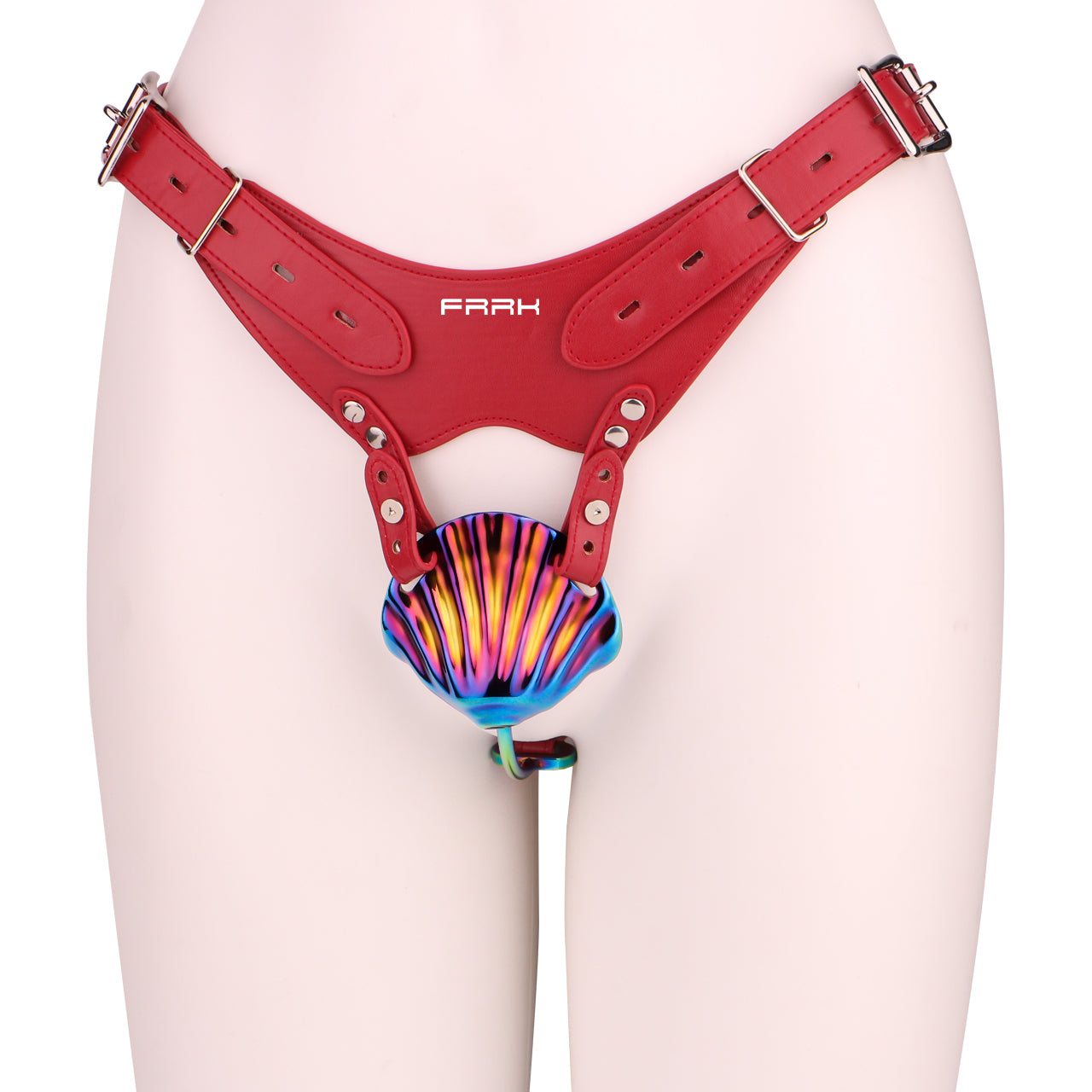 Wearable Colorful Metal Shell Invisible Chastity Cage | F277A