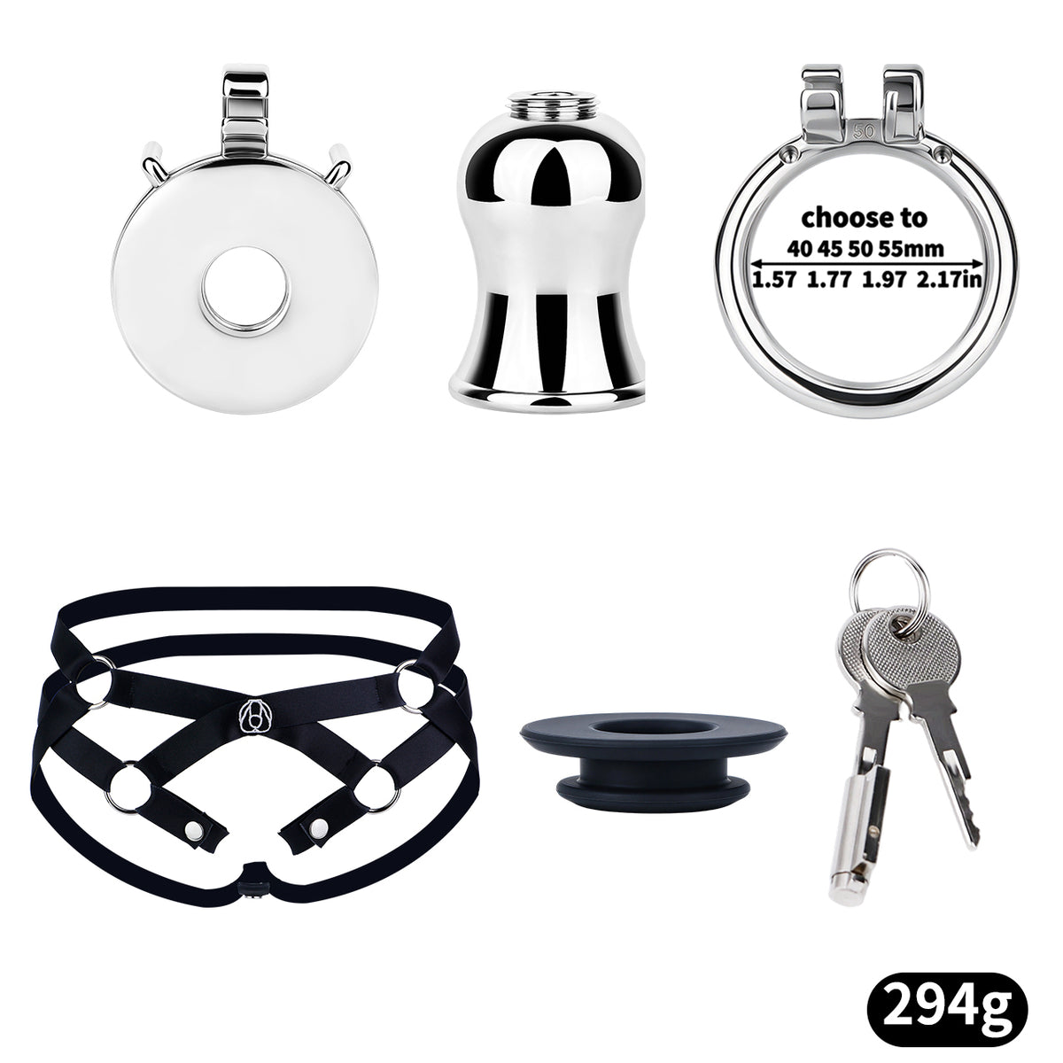 Convertible Flat & Inverted Chastity Cage | F365