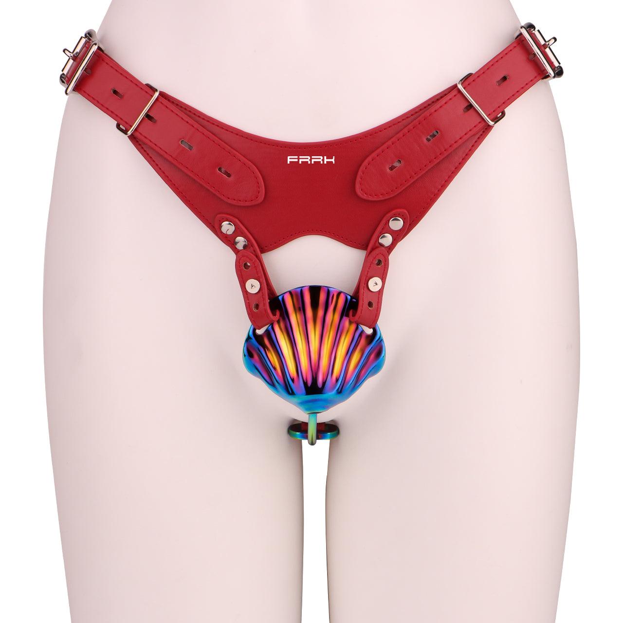 Wearable Colorful Metal Shell Invisible Chastity Cage | F277A