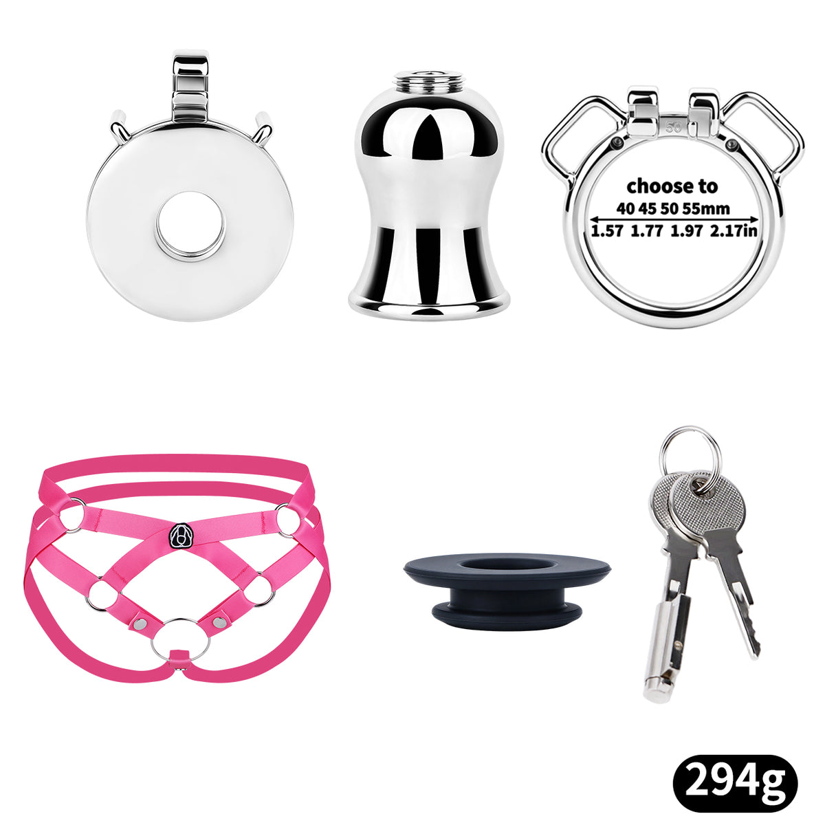 Convertible Flat & Inverted Chastity Cage | F365