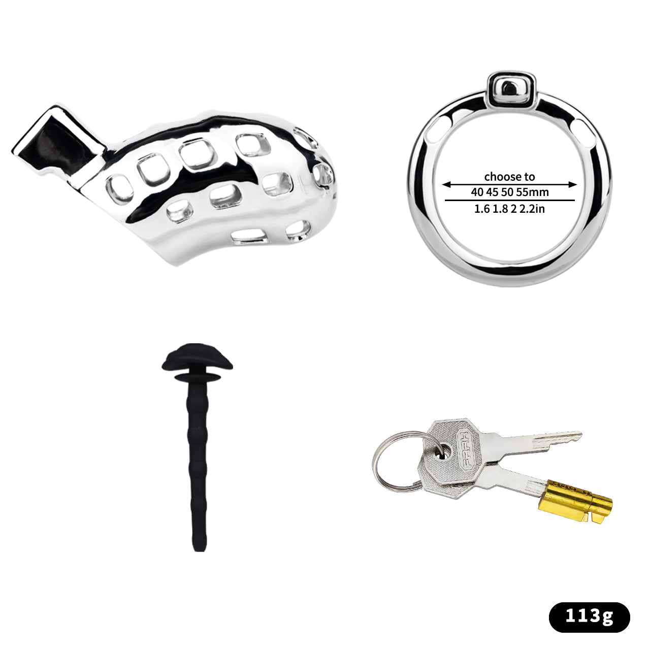 Aluminum Alloy Chastity Cage