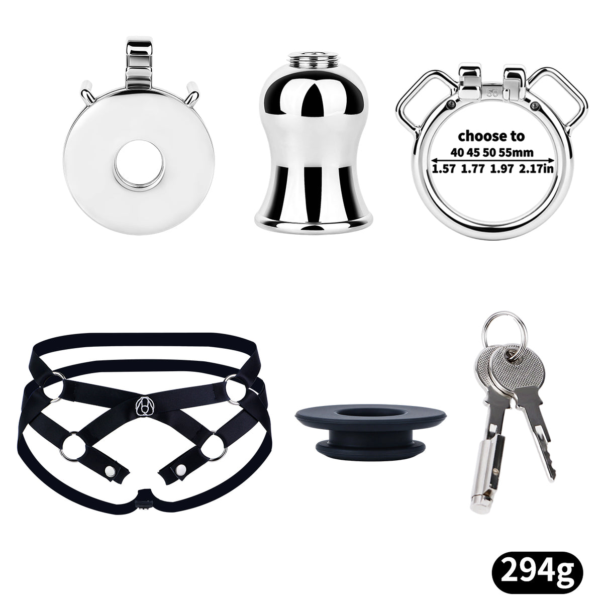 Convertible Flat & Inverted Chastity Cage | F365