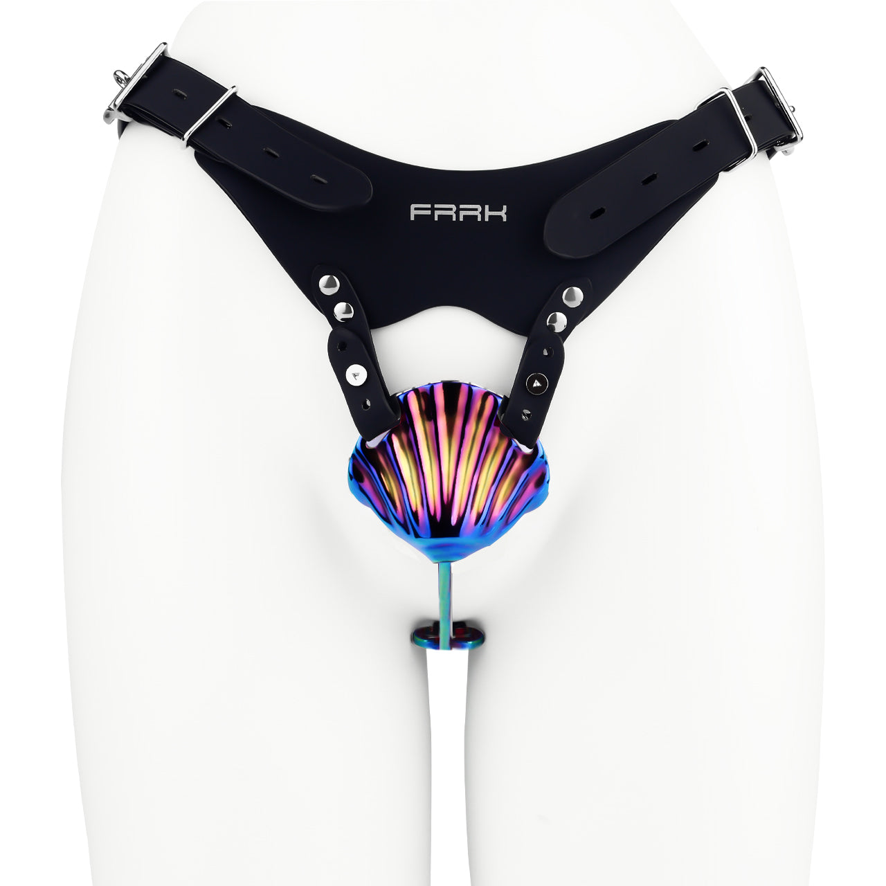 Wearable Colorful Metal Shell Invisible Chastity Cage | F277A