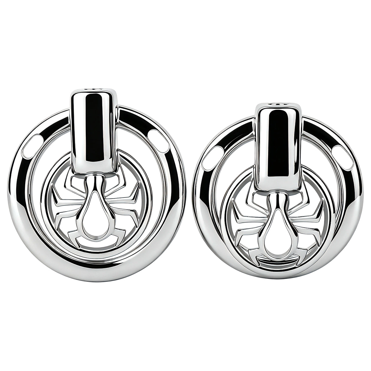 Night Silver Spider Chastity Cage | F328A
