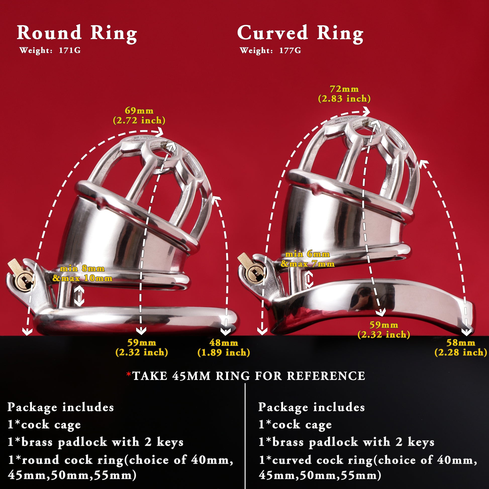 Male Chastity Cage, F3016 - FRRK