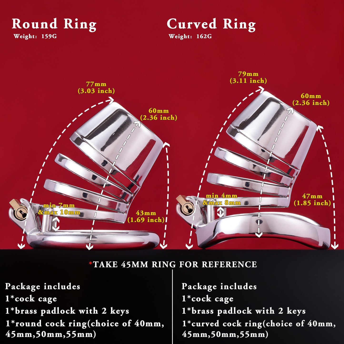 Male Lid Shower Belt Full Close Chastity Cage, F3083 - FRRK