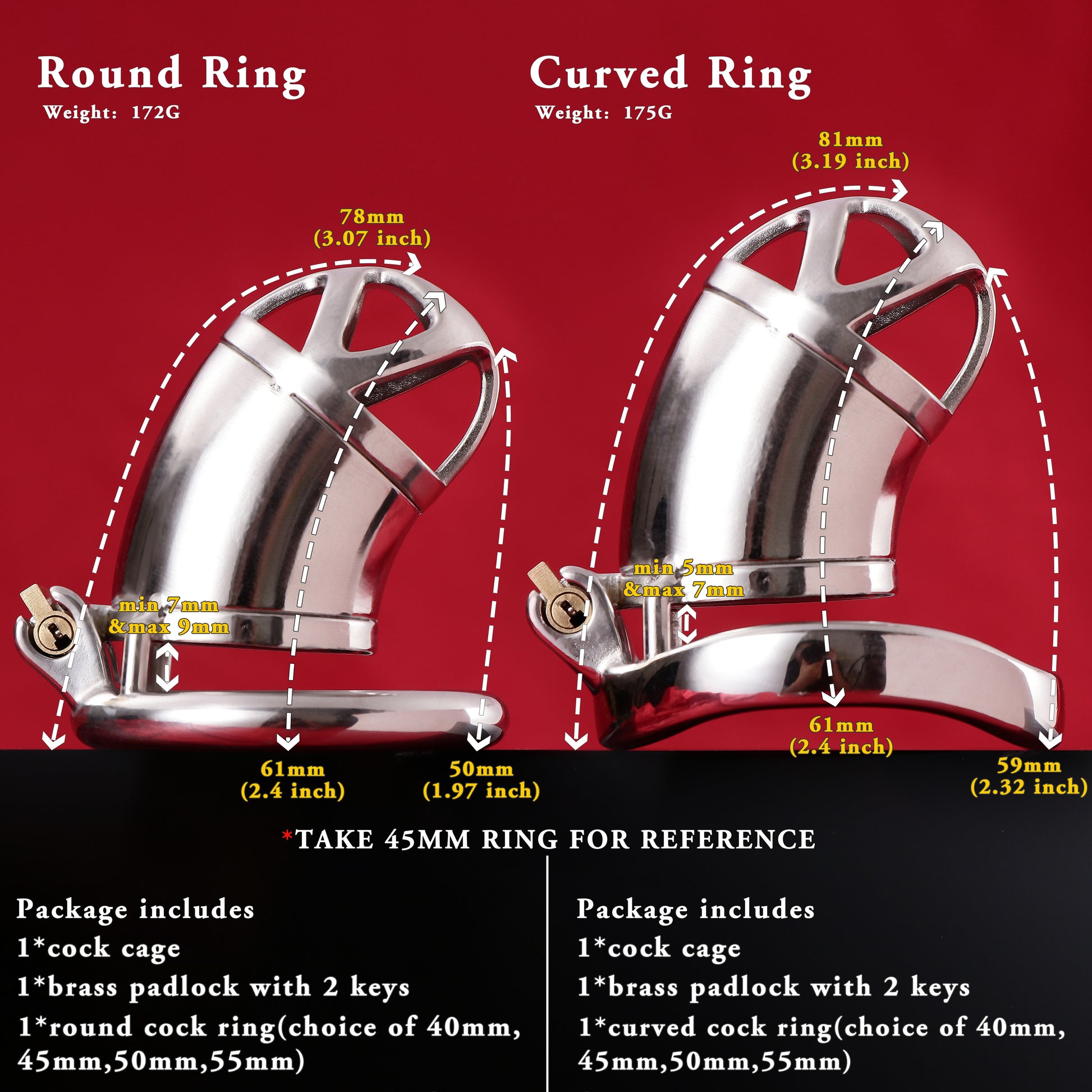 Male Chastity Cage, F3020 - FRRK