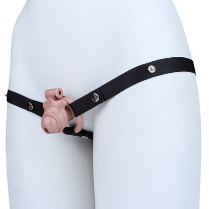 ABS Resin Realistic Dick Chastity Cage – Inverted Type AS036