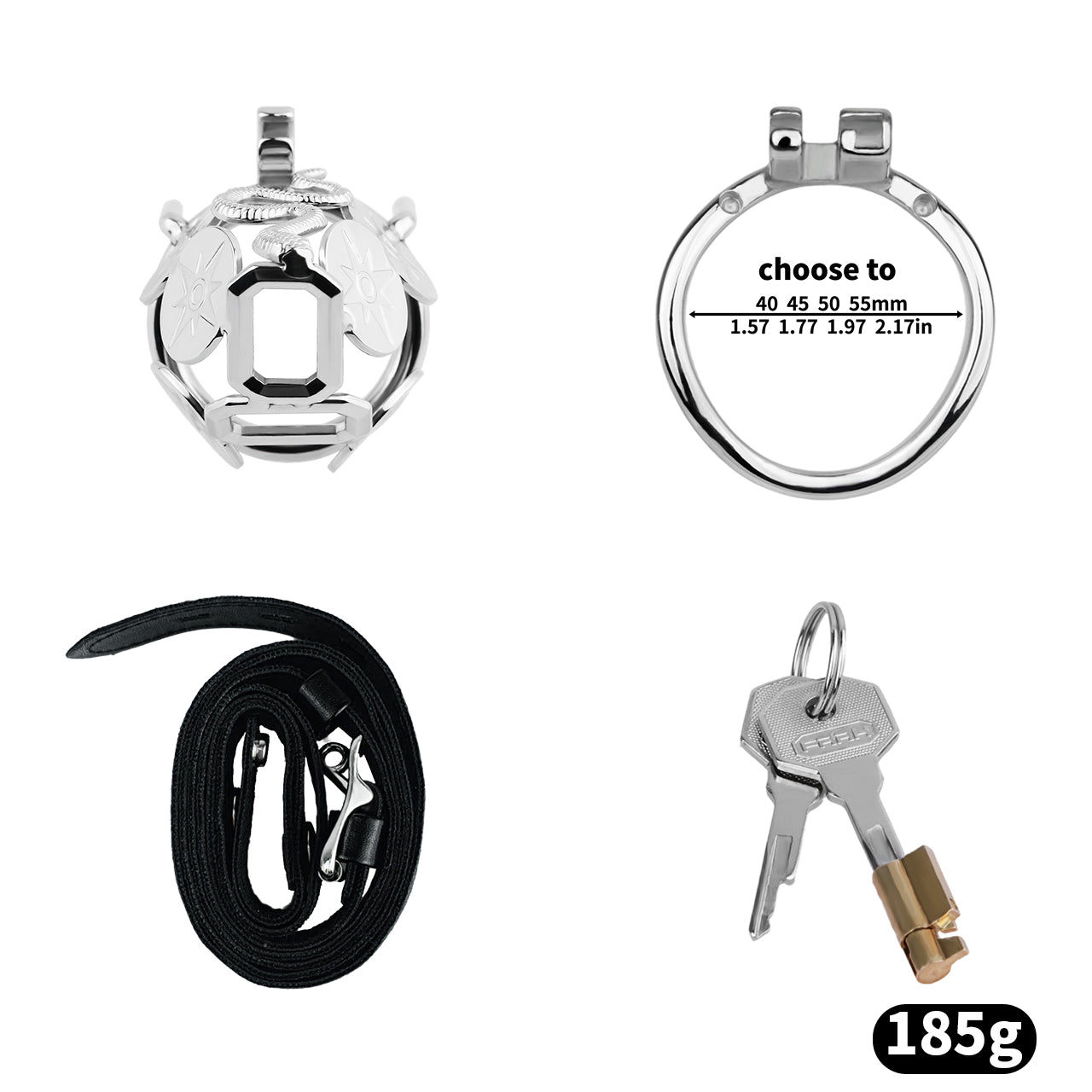 Solar Serpent Coiled Chastity Cage | F316A