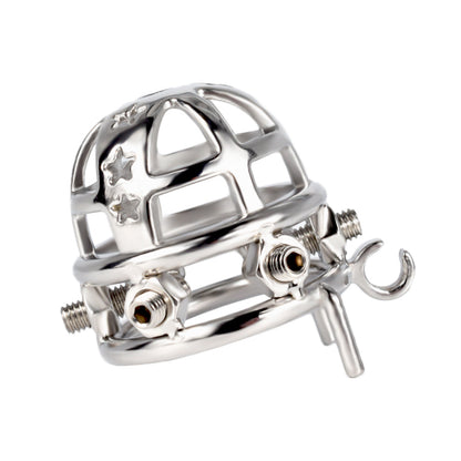 37mm Diameter Large Male Chastity Cage with Screw Spiked, F3069 - FRRK