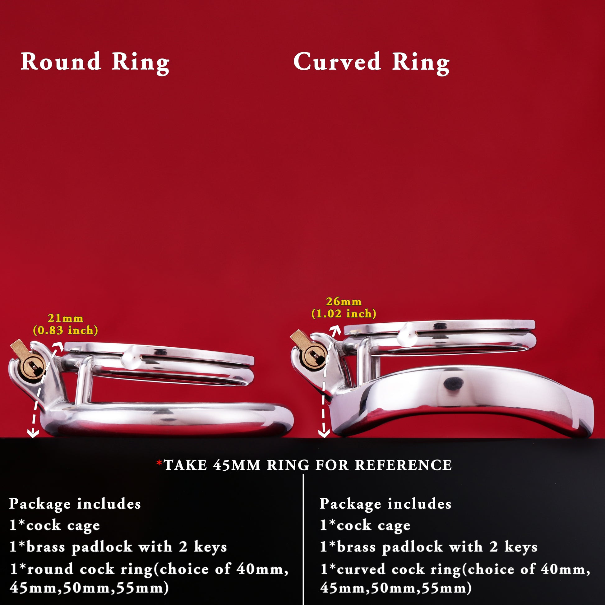Flat Chastity Cage, F3176 - FRRK