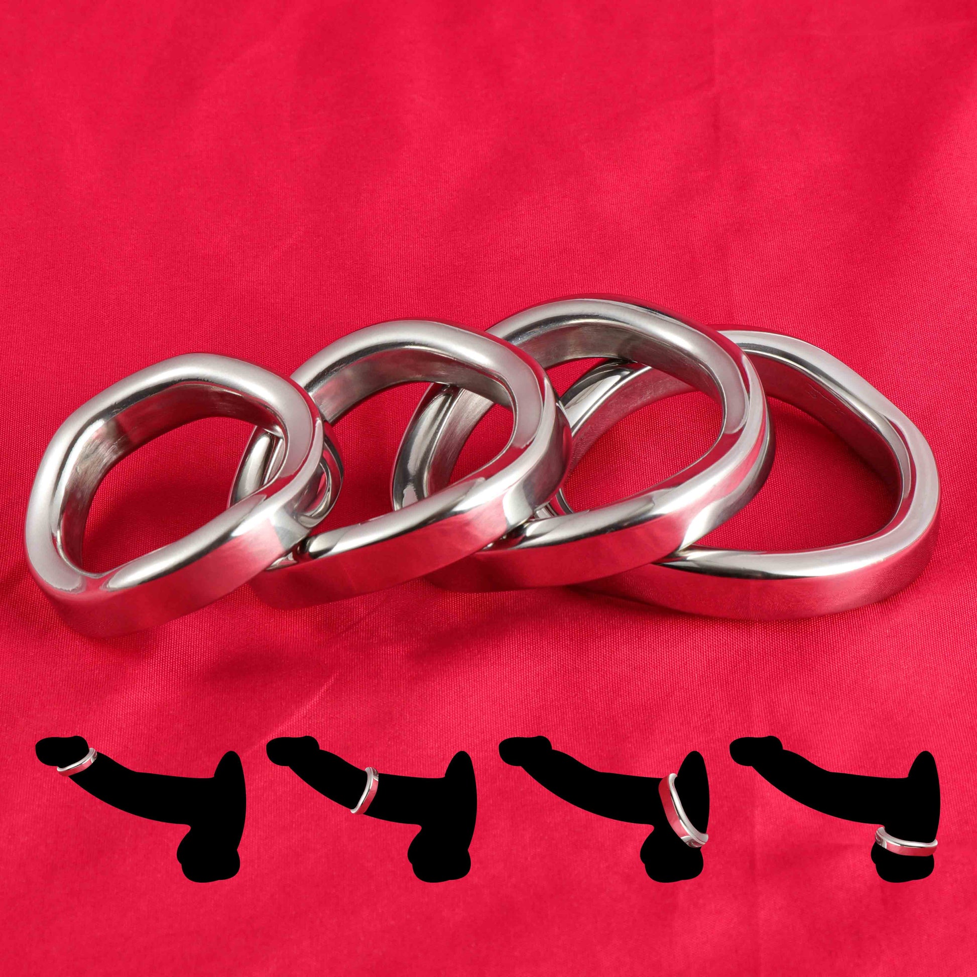 Stainless Steel Curved Cock Ring, F3038 - FRRK