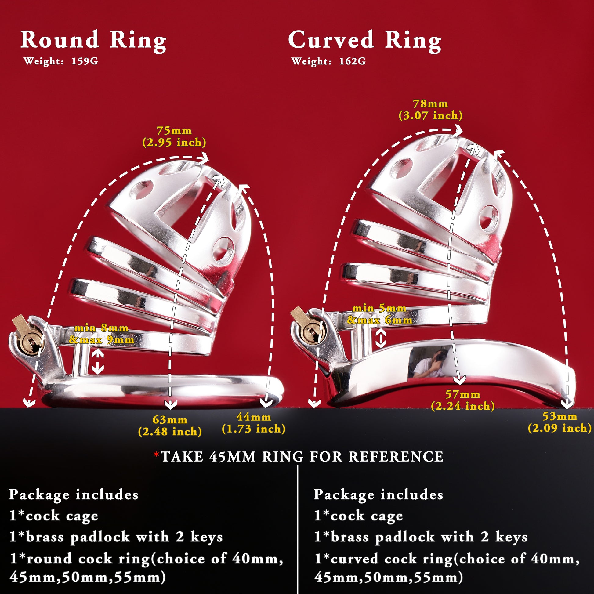 Male Chastity Cage, F3034 - FRRK