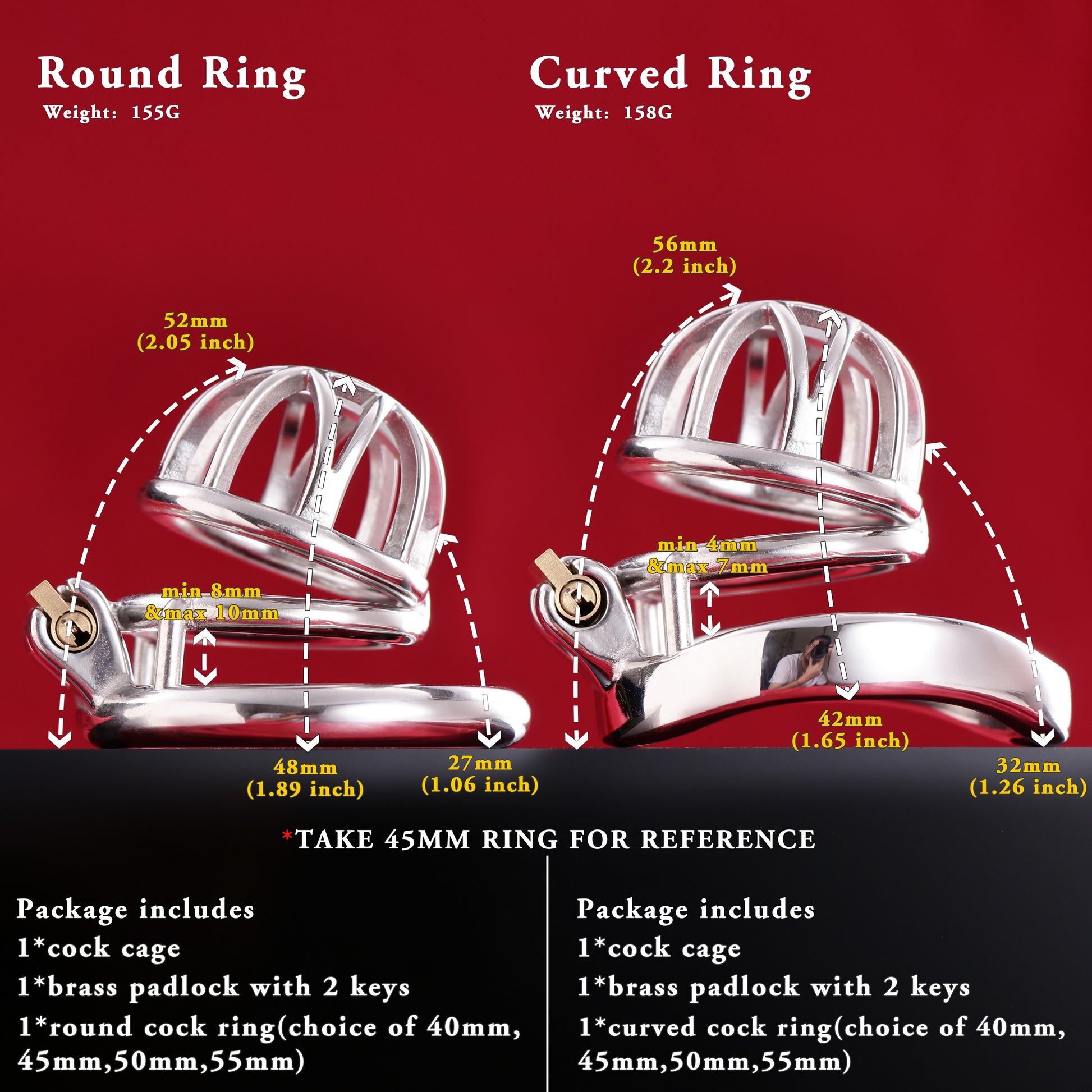 Male Top Split Open Chastity Cage, F3044 - FRRK