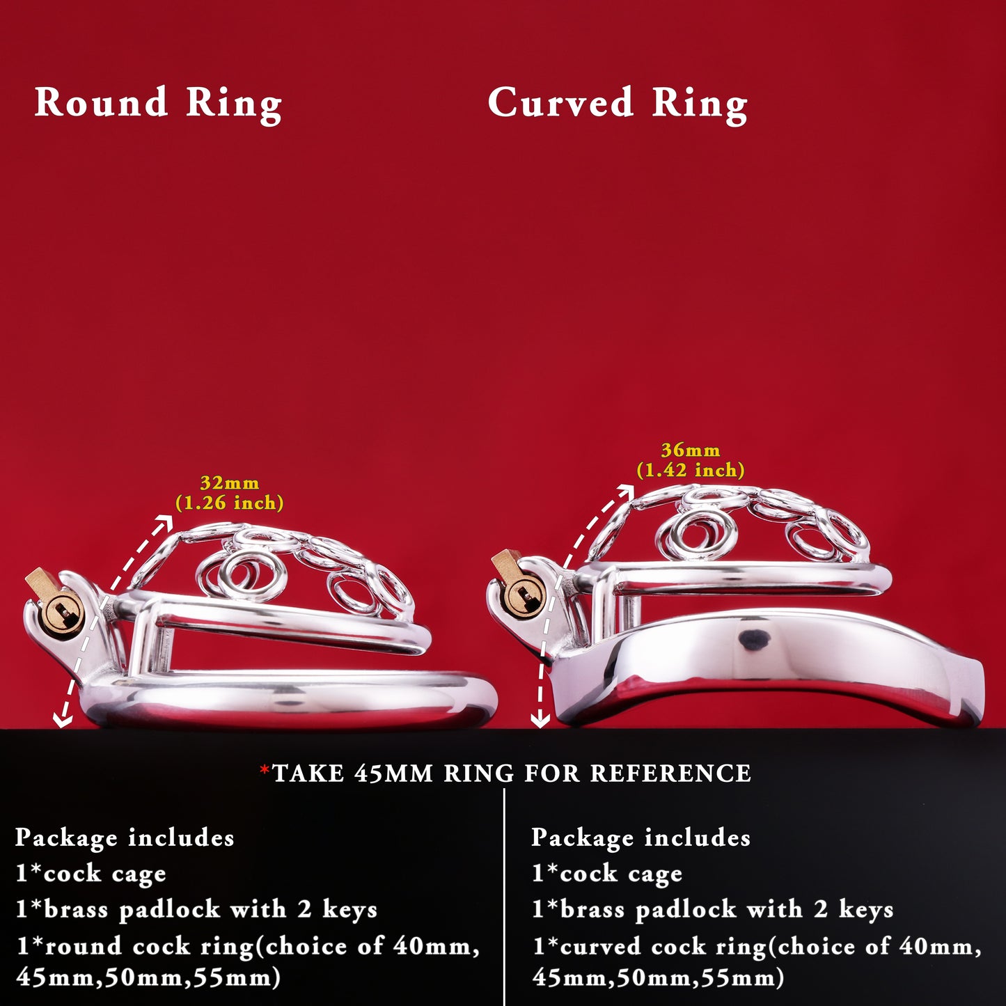 Welded Circles Chastity Cage, F3170 - FRRK