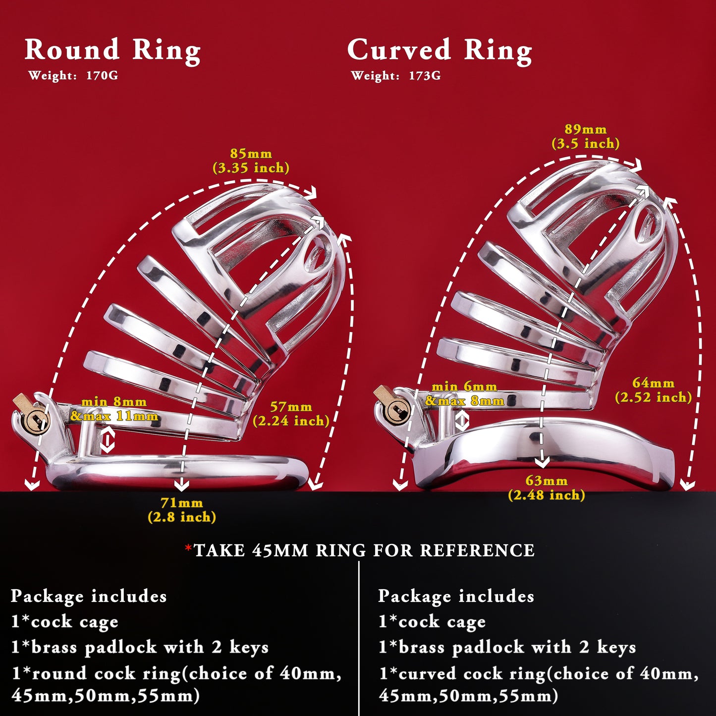 Male Chastity Cage, F3077 - FRRK