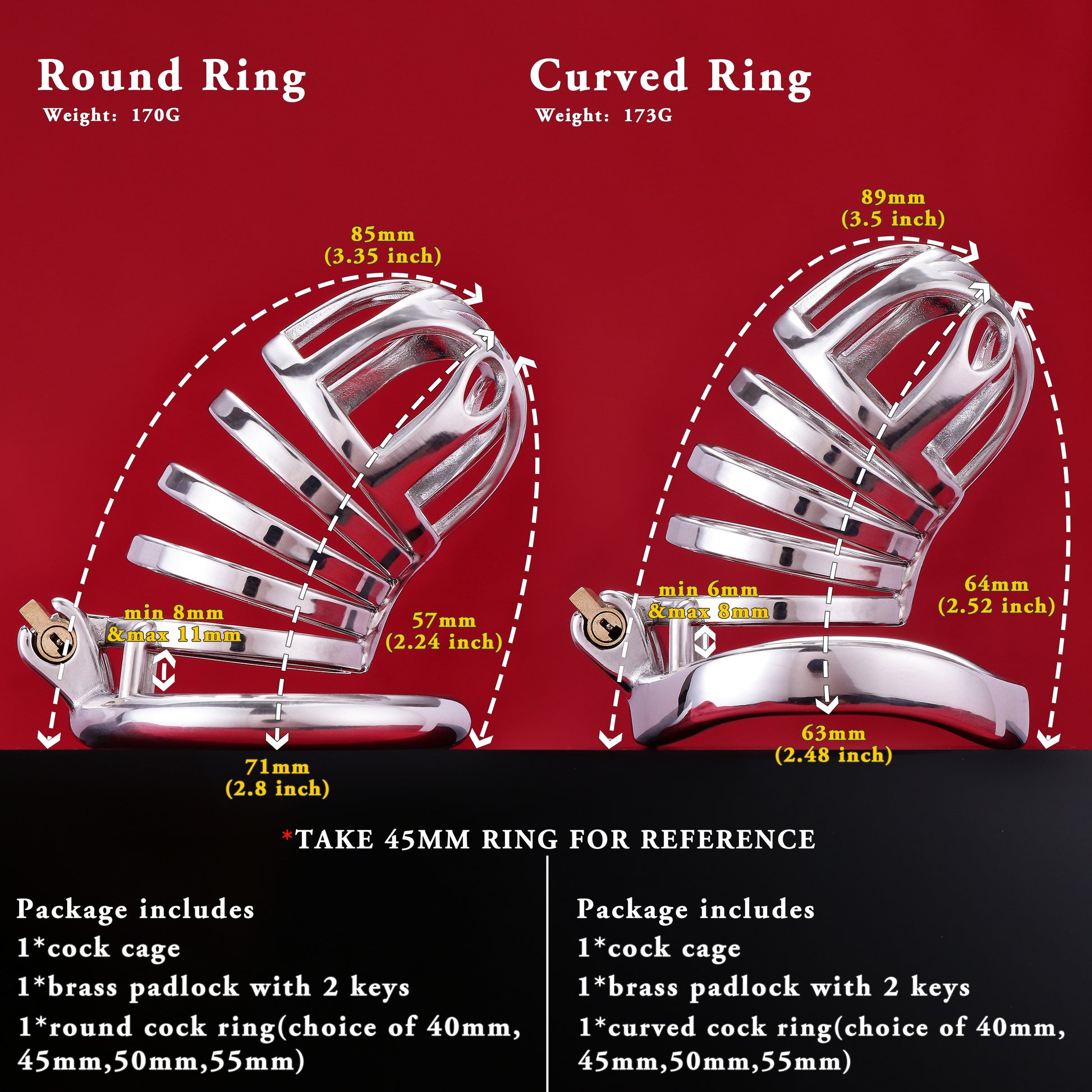 Male Chastity Cage, F3077 - FRRK