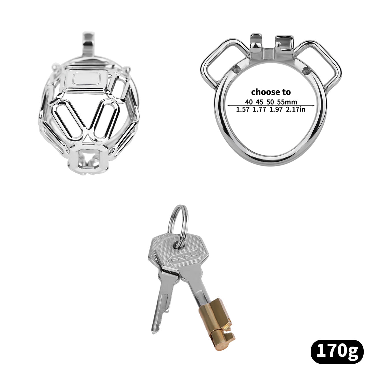 Topology Square Chastity Cage - Large Size | F318A