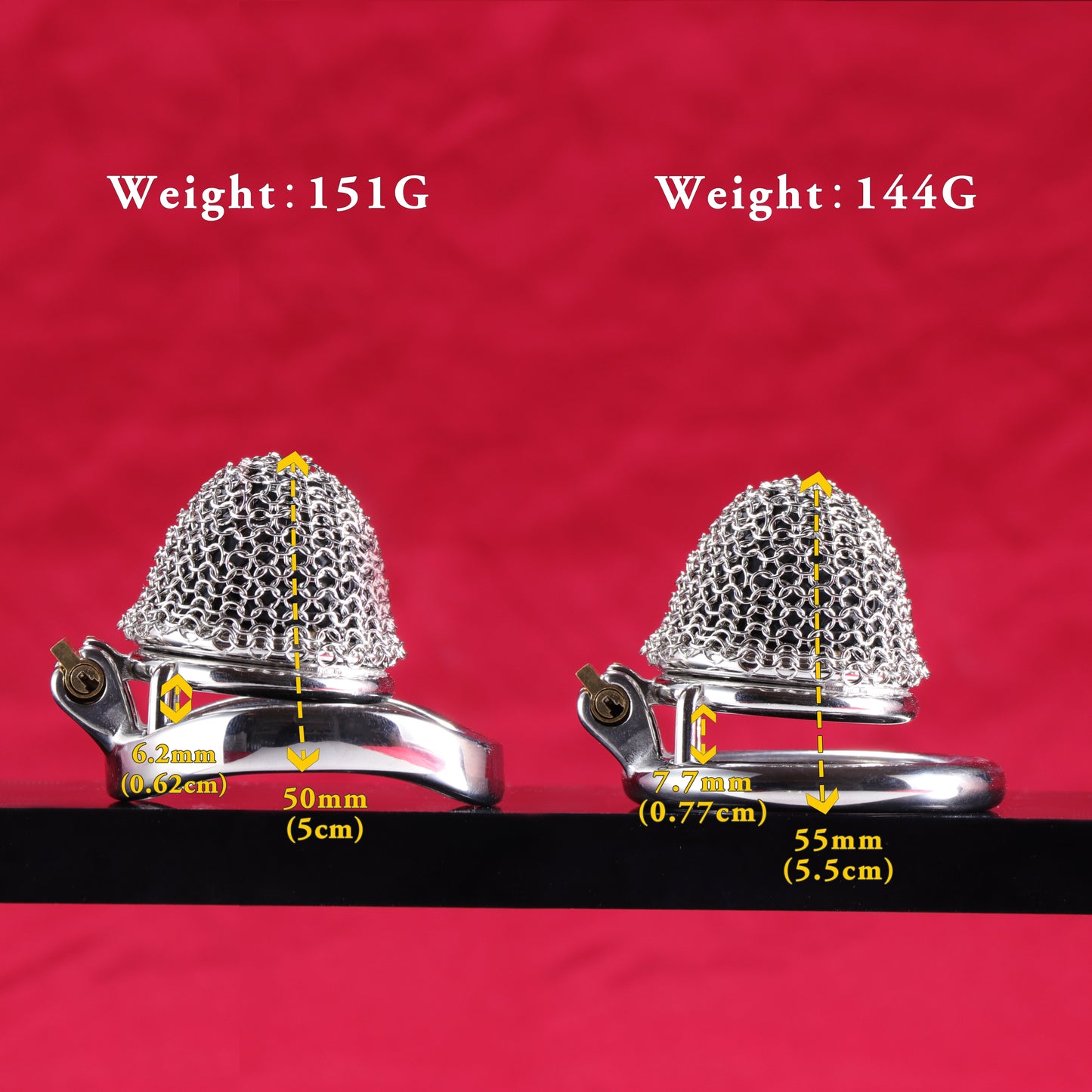 Nub Metal Mesh Chastity Cage, F3199 - FRRK