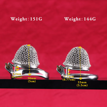 Nub Metal Mesh Chastity Cage, F3199 - FRRK