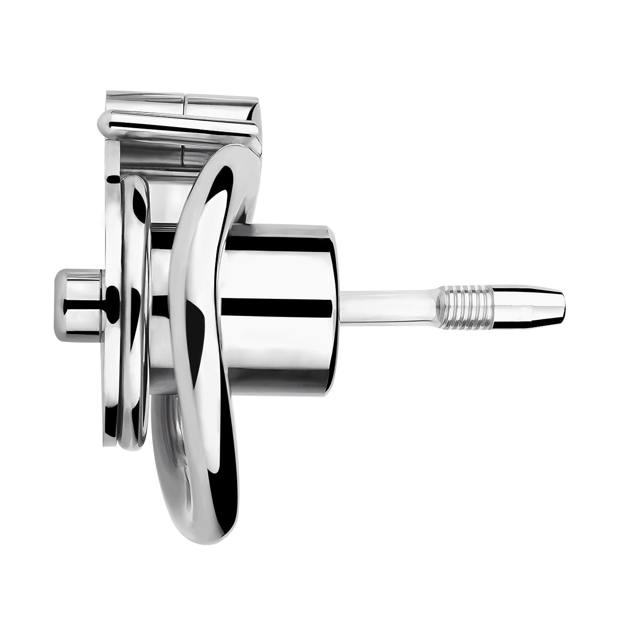 Screw Lock Inverted Single Cylinder Chastity Cage With Dildo & Catheter, F3409 - FRRK